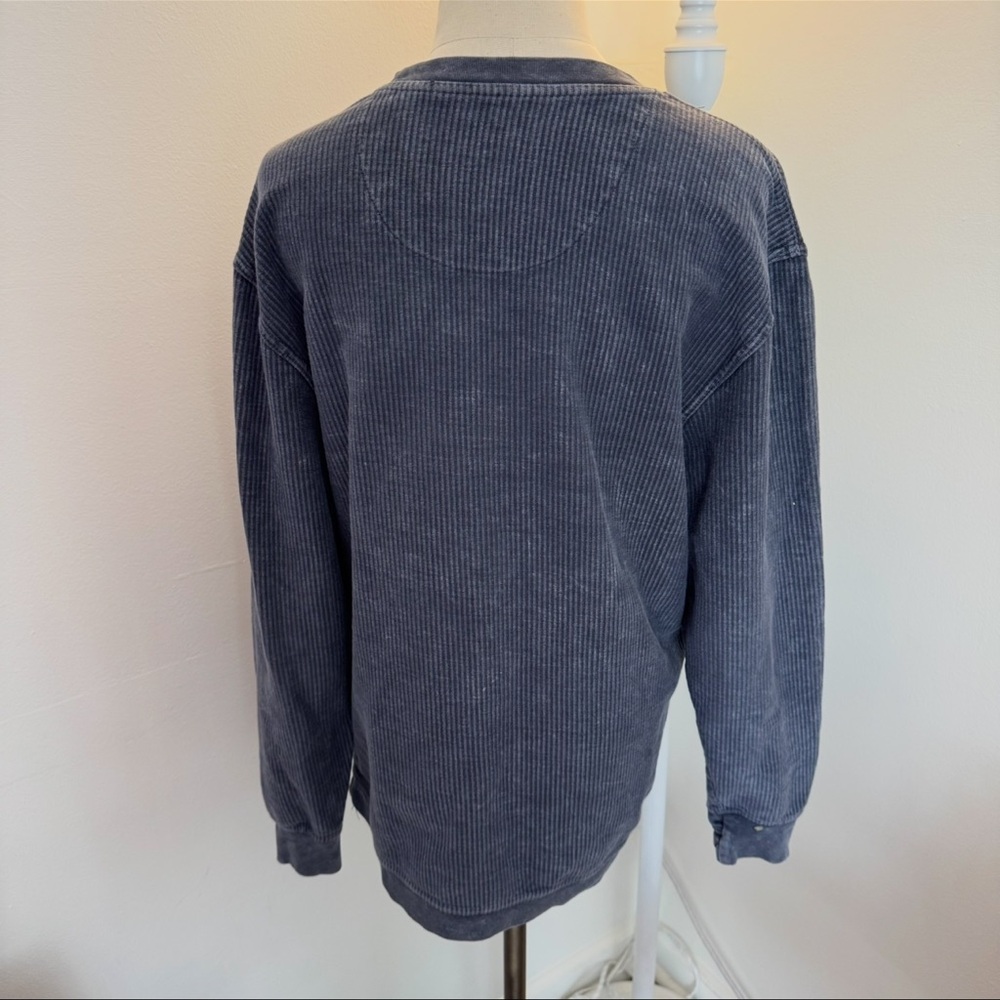Pressbox Charcoal Corded Sweatshirt with Red Ole Miss Logo - Picture 5 of 5